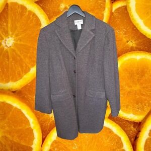 Vintage Pendleton Gray‎ Button Wool Coat Size 12